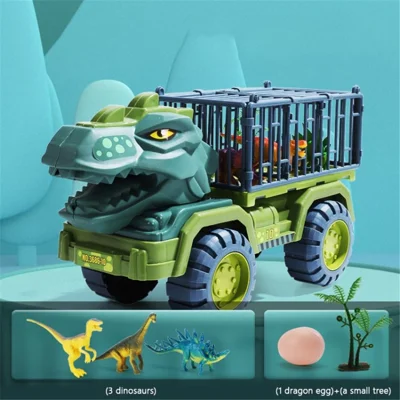 Dinosaur Transforming Engineering Truck Car Toy Set for Kids Gift - Style A