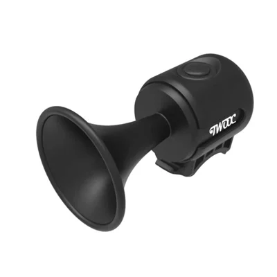 TWOOC Electric Bicycle Horn 120dB Loud Bike Bell with Elastic Straps and Anti-slip Pad - Black