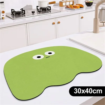 Slipsäker diskmatta med kartonmönster, vattenabsorberande matta för köksbänk - Stil B / 30x40 cm