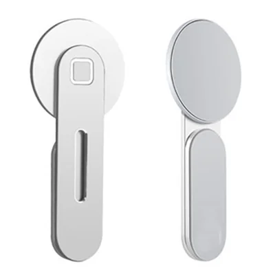 Car Magnetic Phone Holder Easy Install Touch Control Screen Phone Mount - Silver