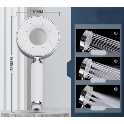 Showerhead Self-cleaning High Pressure Handheld Rainfall Shower Head - White / Style A