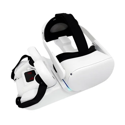 WOLMTT Fast Charging Dock Quick Charging Station Stand for Oculus Meta Quest 2 VR Accessories - White