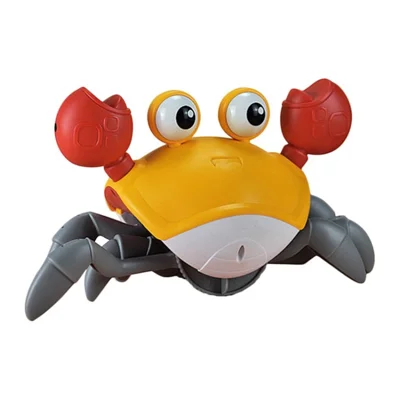 Children Gesture Sensor Electric Crab Toy with Light and Music - Orange