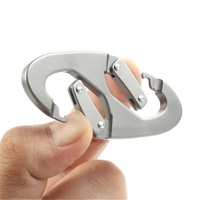 S-type Ring 8-type Biner Carabiner Aluminum Alloy Key Chain Backpack Buckle