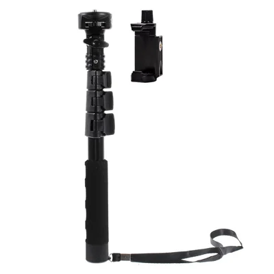 YUNTENG C-088 Treppiede Monopod Estensibile 29-88 cm con Supporto per Telefono Rimovibile per Smartphone / Fotocamera - Nero