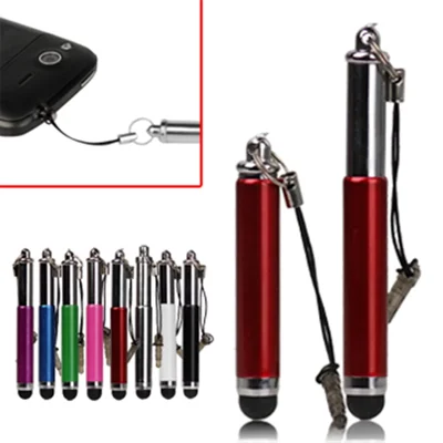 Universal Retractable Capacitive Soft Stylus Touch Pen for iPhone iPad iPod HTC - Red
