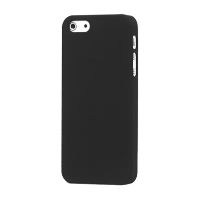 Funda rígida de plástico mate con acabado de goma para iPhone SE 5s 5 - Negro