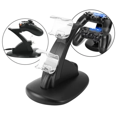 Для зарядного устройства Playstation PS4 Dual Controller Dock Stand Gamepad Charging Station с индикаторами LED