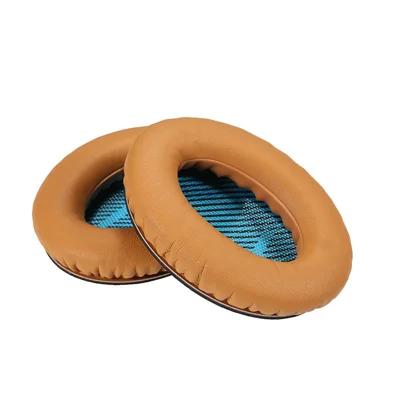 Für Bose QuietComfort 25 15 QC2 QC15 AE2 AE2I AE2W QC25 Kopfhörer Ersatz-Memory-Foam-Ohrpolster, Protein-Leder-Ohrkissen, Kissen - Braun