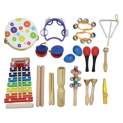 19-tlg./Set Schlagzeug Xylophon Hantel Musikinstrument Spielzeug-Set Kinder Geschenk pädagogische Spielwaren