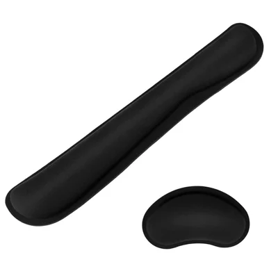 Apoio de Pulso para Mouse Pad de Teclado Conjunto de Apoio de Pulso de Espuma de Memória Ergonômico Anti-Deslizante para Escritório e Jogos