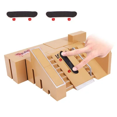 Mini Alloy Finger Skating Board Skate Park Kit Venue Kombination Spielzeug - S