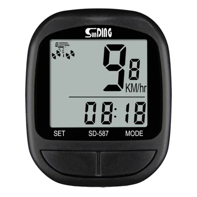 Für Outdoor-Radfahren Fahrrad Fahrrad Wasserdichter verdrahteter LED-Anzeige Tachometer Odometer Stoppuhr