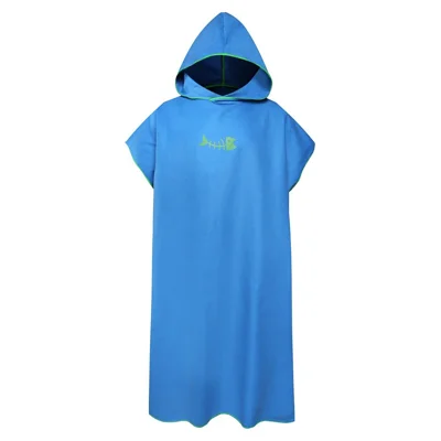 Surf Poncho Skin-Friendly Beach Poncho for Adults Changing Towel Quick-Dry Robe with Hood Microfiber Beach Blanket Bath Towel Swim Towel Wetsuit - Blue