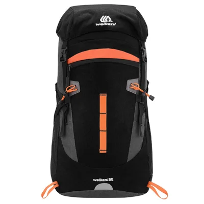 WEIKANI Travel Backpack Camping Jogging Outdoor Ultralight Waterproof 50L Daypack Bag - Black