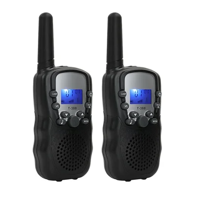 1 paire de talkie-walkie portable longue distance portatifs pour enfants pour l'intérieur et l'extérieur - Noir
