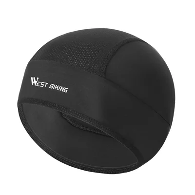 WEST BIKING Casquette de Refroidissement en Soie Glacée pour Cyclisme et Course, Protection UV - Noir