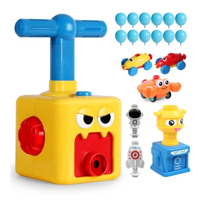 Balloon Powered Launch Car  Air Power Balloon Racer Vehicle Set STEM Educational Toy with 36 Balloons Gift for Kids - Type 05 / Little Monster