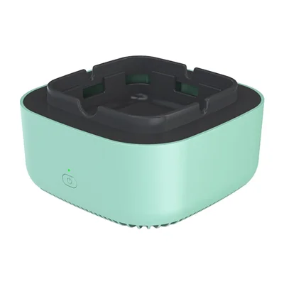 Cenicero sin humo para casa, oficina y coche, 2 en 1, purificador de aire, cenicero multifuncional - Verde