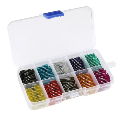 120Pcs/Box Mini Auto Blade Fuses Set 2-35A Assorted Color-coded Carved Amp Rating Fuse