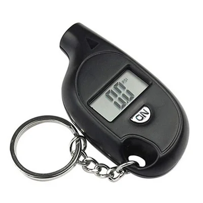 Affichage numérique portable Jauge de pression des pneus de voiture Mini testeur de pression des pneus Outil de mesure avec porte-clés