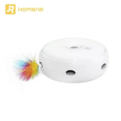 Homerun Smart Cat Toy Pet Toy Toy Hinterhalt Interaktives Elektronisches Katzenspielzeug Mit Rotierenden Feder-/3 -spielmodi