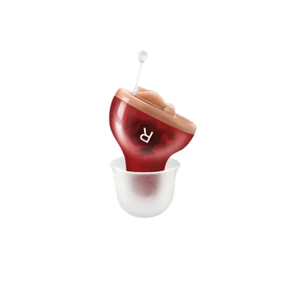 Mini formaat in-ear instelbaar volume onzichtbaar hoortoestel Hoortoestellen Oorversterker voor mensen met slechthorendheid - Rood/Rechts
