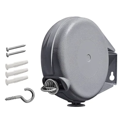 Corda de roba retràctil portàtil de gran resistència PVC Línia de secatge de roba interior exterior de 49 peus Assecador de roba