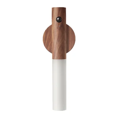 Motion Sensor Night Light Wall-mounted Smart LED Light Self-Stick and Magnetic Closet Lights Stair Lights for Hallway Bathroom Bedroom Kitchen - Brown