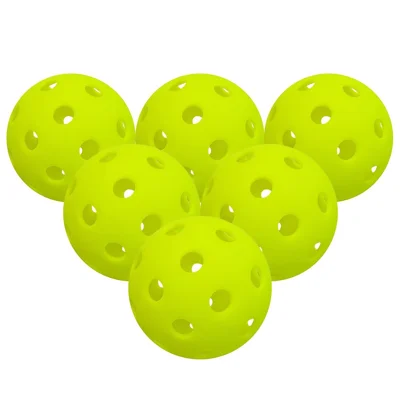 40 Buracos Bolas de Esportes ao Ar Livre Sólidas de Pickleball para Quadras ao Ar Livre - Verde/6 Peças