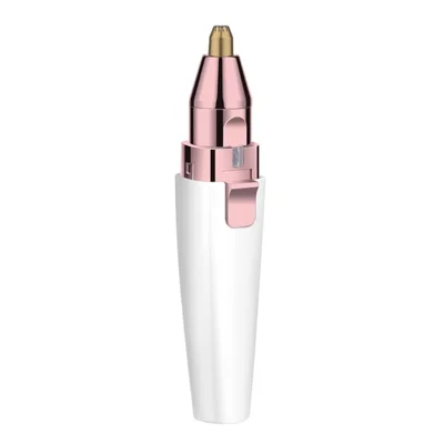 Rasoio elettrico rimuovi peli del viso indolore, forma di rossetto, 2 in 1 per sopracciglia