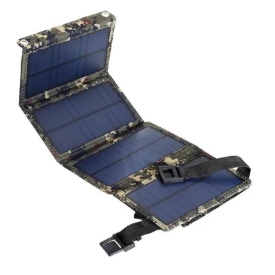 USB solopladser 20W vejrfast holdbar bærbar foldbar solpanel telefonoplader til camping udendørs til iPhone / Android smartphones / iPads / Android tablets