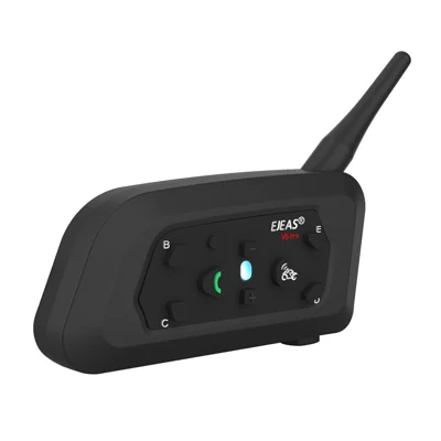 EJEAS V6PRO 1Stück Motorrad-Intercom Bluetooth-kompatibles 5.0 Headset Voll-Duplex-Fahr-Echtzeit-Helm-Kommunikationssystem