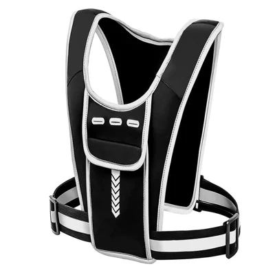 Sac de poitrine pour sports de plein air Sac de poitrine tactique Gilet réfléchissant Équipement d'entraînement pour la course, la randonnée, le cyclisme
