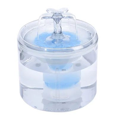 2.6L/88oz Fuente de Agua para Gatos Fuente de Agua para Mascotas Transparente Dispensador de Agua Automático para Mascotas - Enchufe de la UE