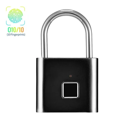 Lucchetto Smart a Impronte Digitali di Piccole Dimensioni, Lucchetto per Armadi a Impronte Digitali Mini - Nero