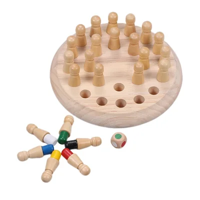 Wooden Stick Memory Chess Game Set Block Board Color Cognitive Game Kids Educational Toy