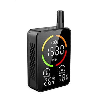 Indoor CO2 Monitor 3-in-1 Air Quality Monitor with CO2 / Temp / Humidity NDIR Sensor Carbon Dioxide Meter Alarm Detector