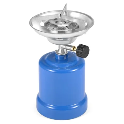 Windproof Camp Stove Gas Tank Stove Portable Backpacking Propane Stove with Adjustable Burner for Outdoor Cooking - Type: 1