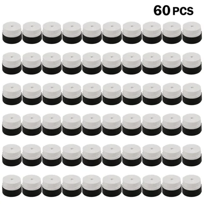 Ruban d'adhérence pour raquette de tennis antidérapant ultra absorbant, remplacement de grip pour tennis, badminton, pickleball - 60 pièces / Blanc