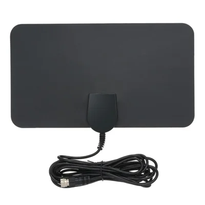 Câble d'antenne numérique de signal TV intérieur Antenne plate UHF FM HDTV Récepteur de signal avec câble coaxial de 10 pieds