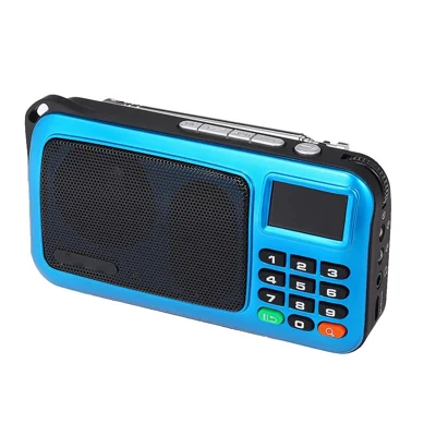 ROLTON W405 Radio Numérique FM Portable Haut-Parleur Filaire d'Ordinateur Stéréo HiFi Support Lecture Musique TF - Bleu