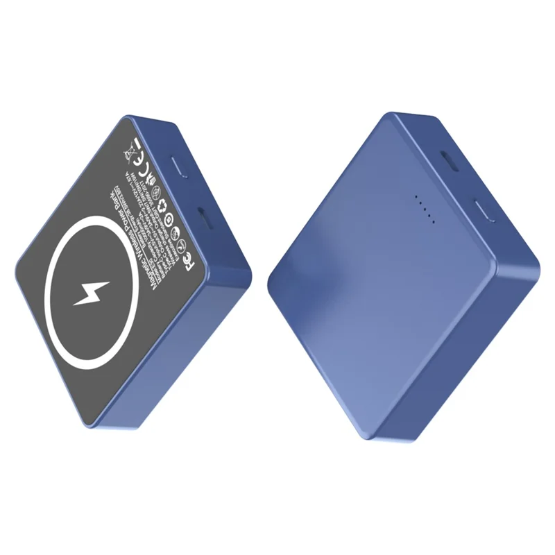 E30 10000mAh Magnetic Power Bank Portable 15W Wireless Charger with PD / QC 20W USB-C Fast Charging - Blue