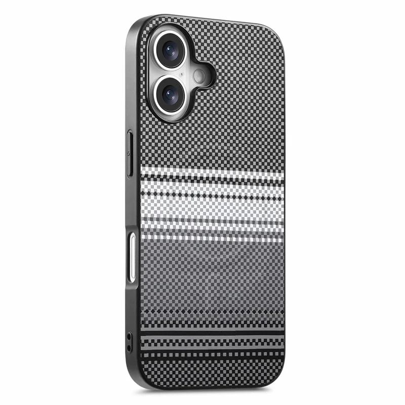 For iPhone 17 Magnetic Case PU Leather + PC + TPU Gradient Phone Cover - Black