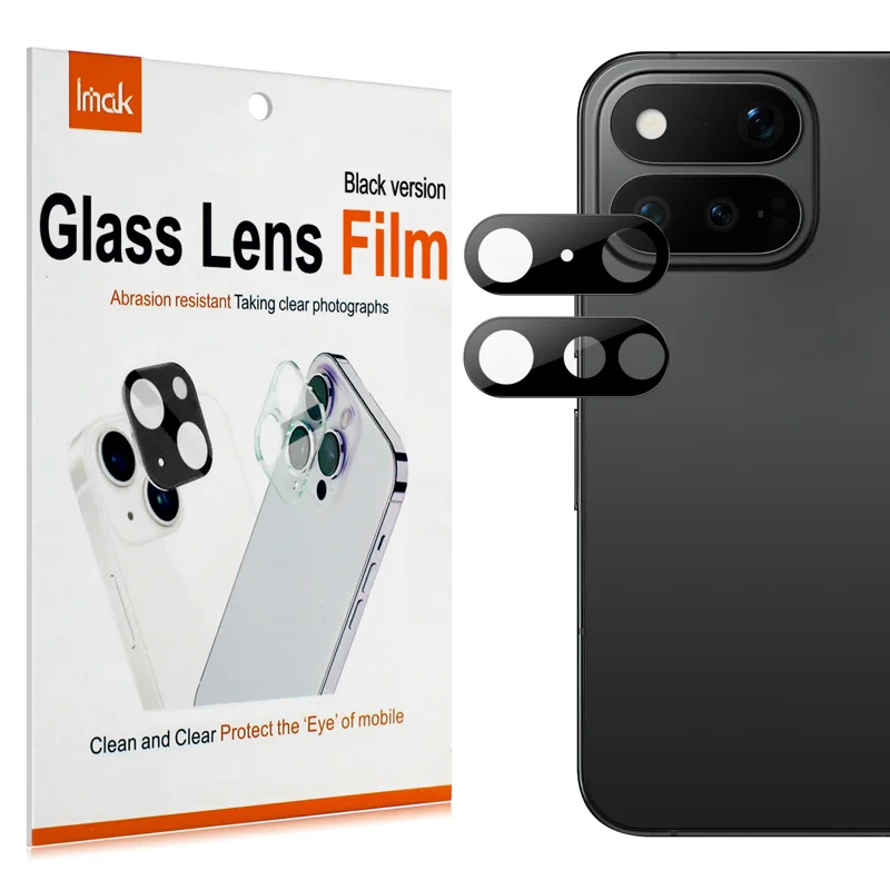 IMAK for Google Pixel 11 Pro Fold Camera Lens Protector Tempered Glass HD Clear Full Cover Lens Film - Black