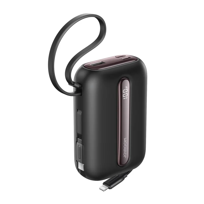 JOYROOM JR-L012 Ultra 20000mAh Power Bank 45W Fast Charging Portable Charger Built-in Type-C + iP Cables - Black
