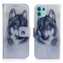Custodia Portafoglio In Pelle Con Gufo Per Motorola Moto G35: Antiurto, Con Supporto E Chiusura Magnetica, Blu