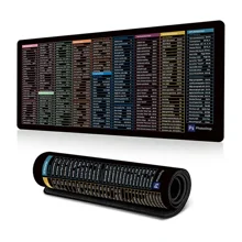 Large Mouse Mat R Shortcut Key 400*900*2mm Anti-slip Mouse Mat Shortcut Keys Gaming Mouse Pad Large ...