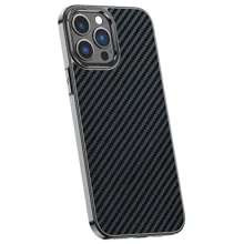 Custodia Per Sony Xperia L1 Con Fibra Di Carbonio E Vetro Temperato Incluso – Asuwish, Morbida E Antiurto (Nero)