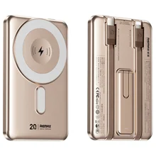 Wholesale REMAX CX-1 5000mAh Power Bank with Cables Foldable Stand 15W ...
